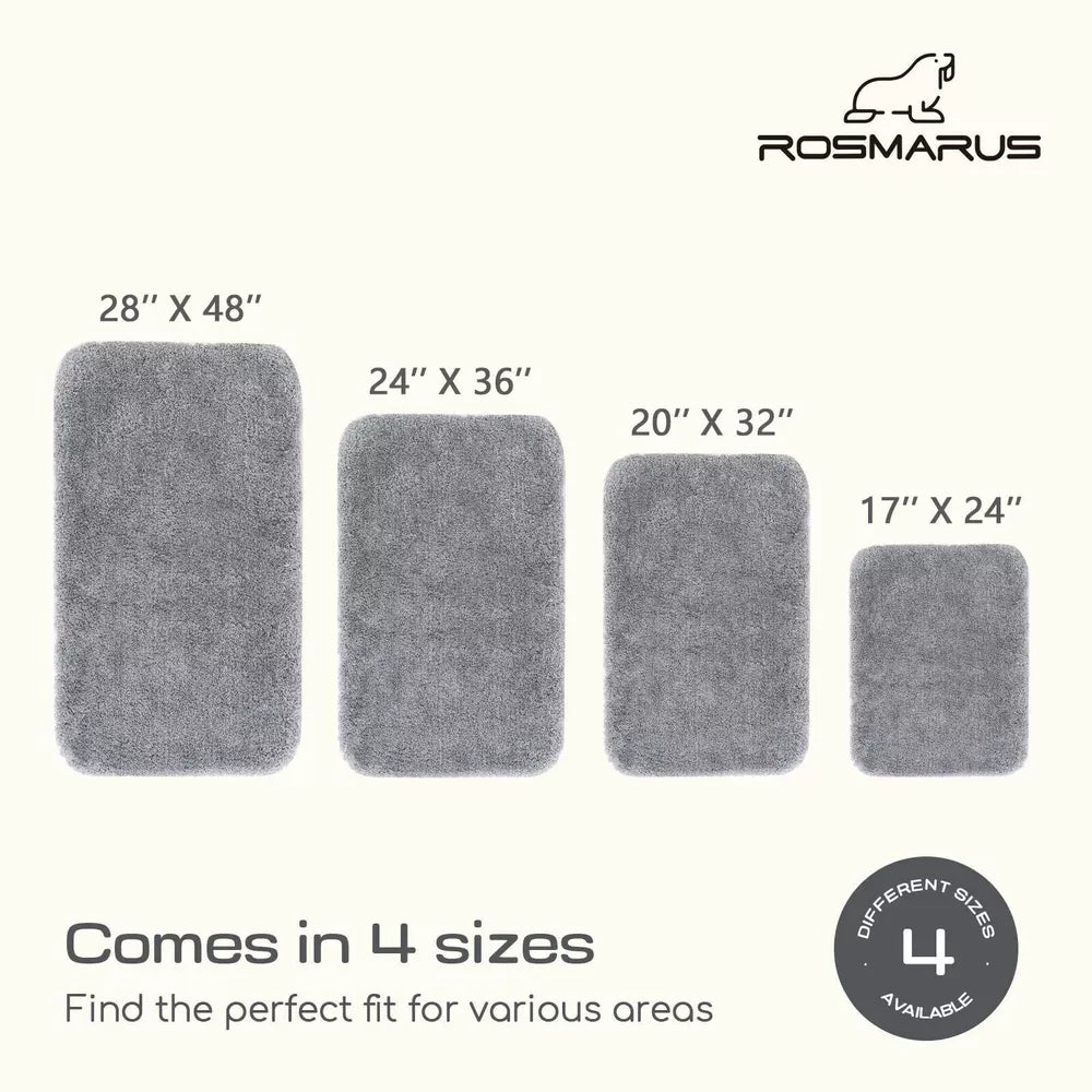 Alfombra de baño lanuda antideslizante de 20x32 pulgadas lavable a máquina