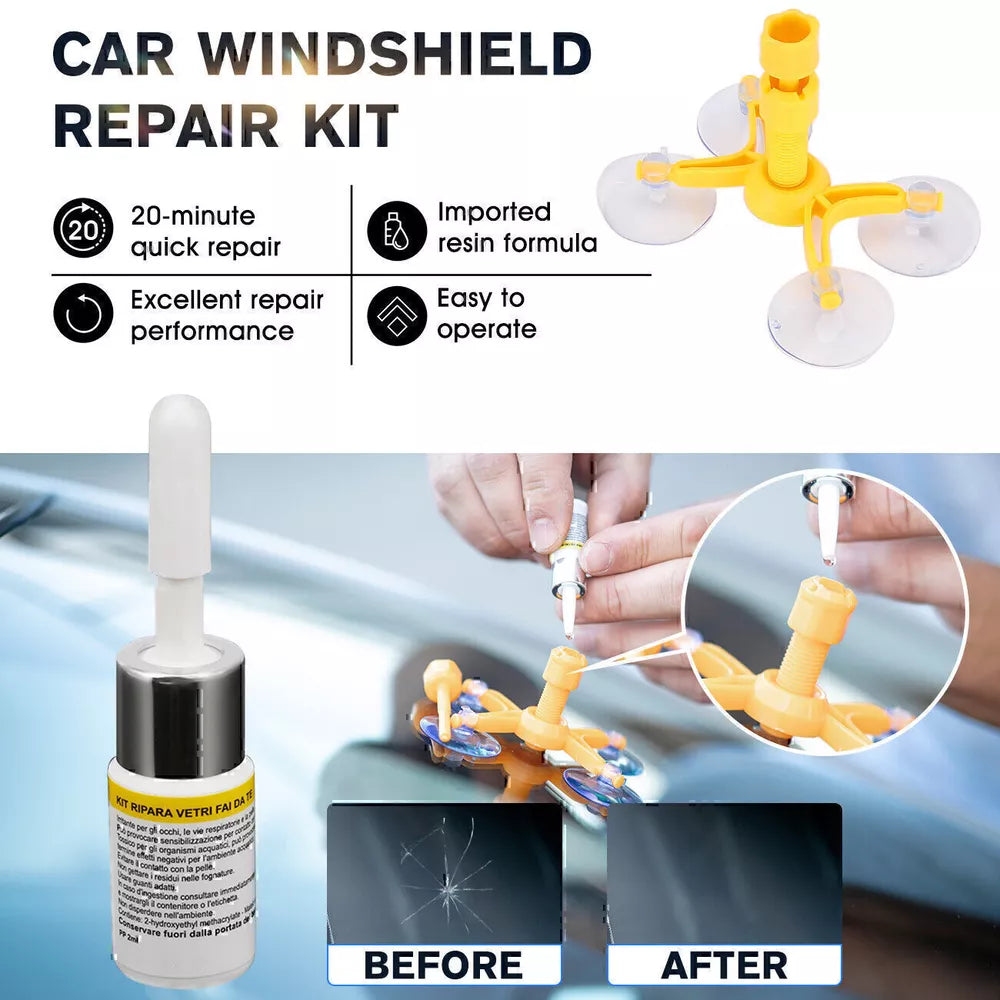 Auto Glass Nano Repair Fluid Car Windshield Resin Scratch Crack Fix Tool