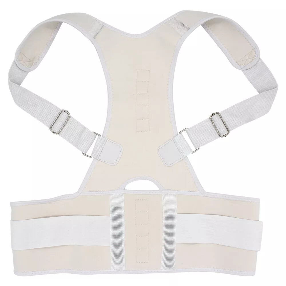 Back Posture Magnetic Shoulder Corrector Support Brace Belt Therapy Men Women US