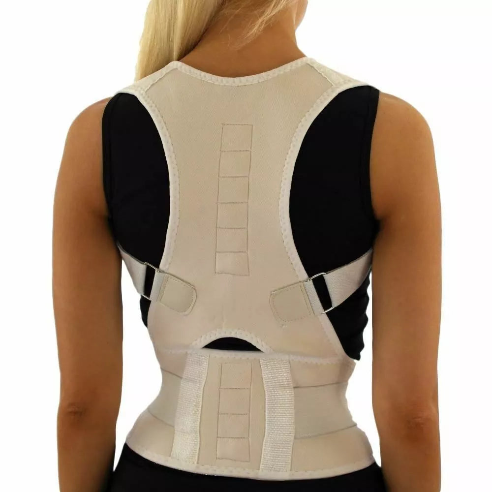 Back Posture Magnetic Shoulder Corrector Support Brace Belt Therapy Men Women US