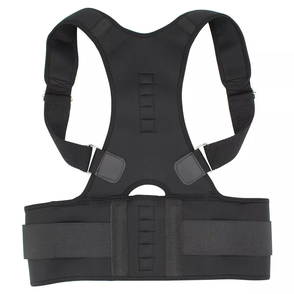 Back Posture Magnetic Shoulder Corrector Support Brace Belt Therapy Men Women US