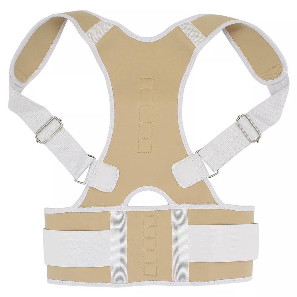 Back Posture Magnetic Shoulder Corrector Support Brace Belt Therapy Men Women US