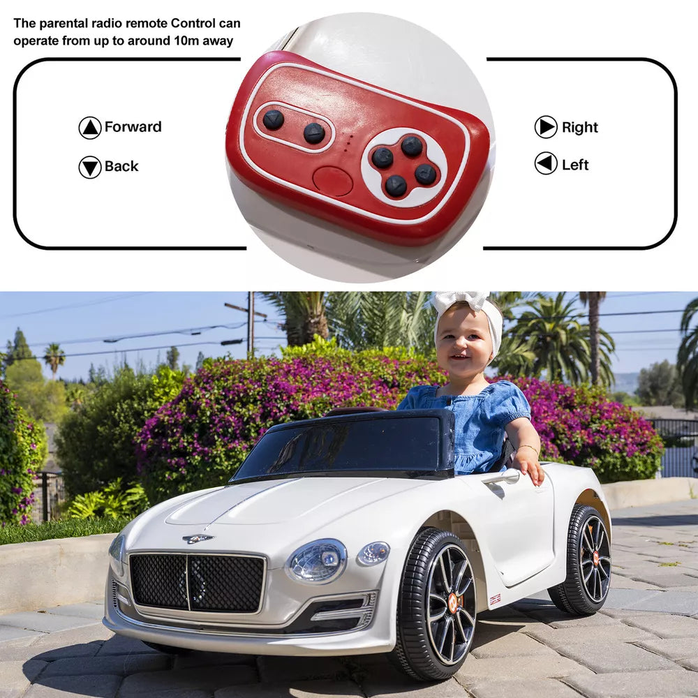 Bentley Style Kids 12V Ride On Car Toys Battery Operated Electric Leather Seat