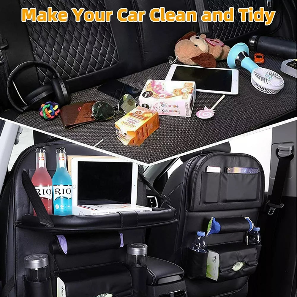 Car Cargo PU Leather Storage Bag Back seat Storage Organizer Bag for SUV Truck