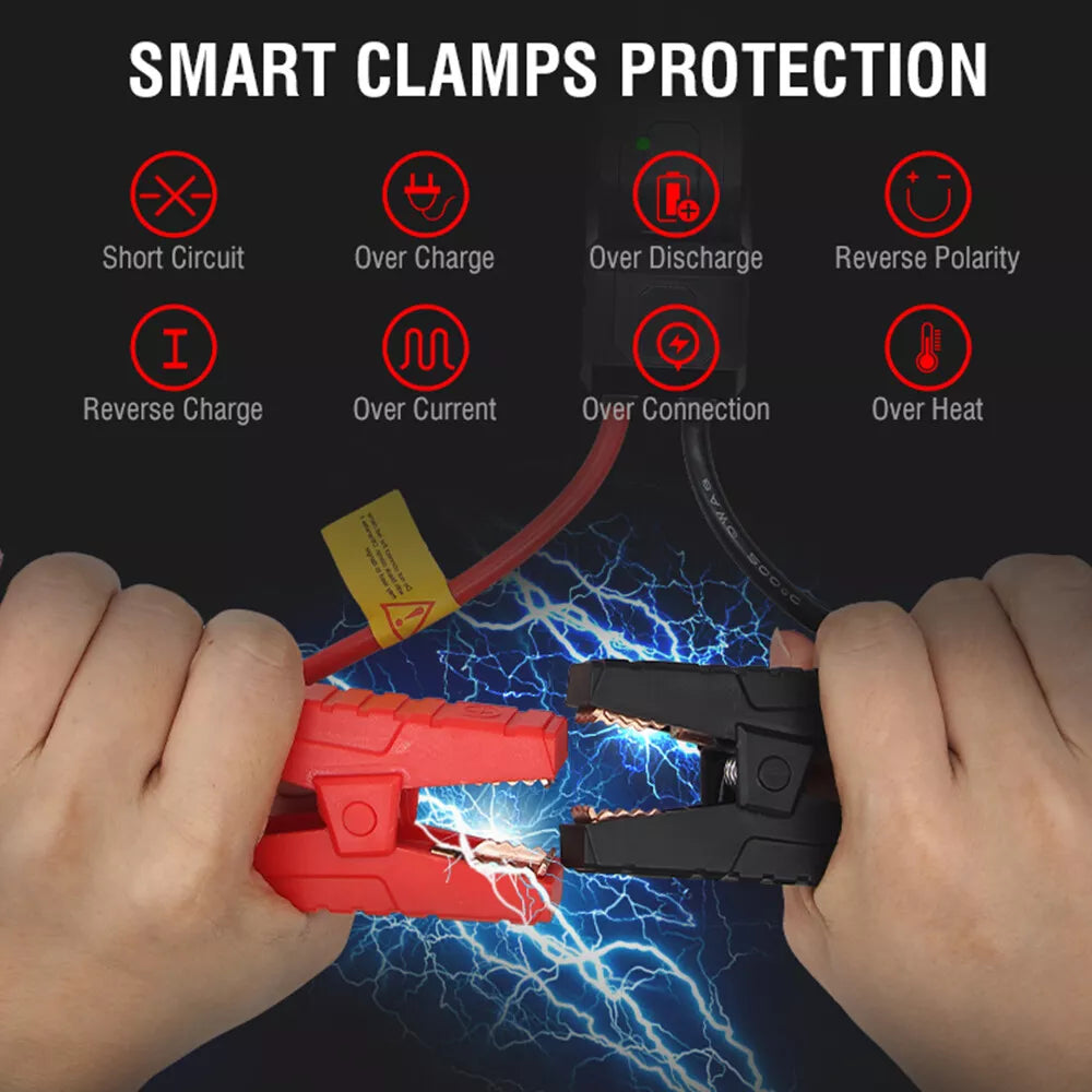 Car Jump Starter with Air Compressor Power Bank Battery USB Charger Booster