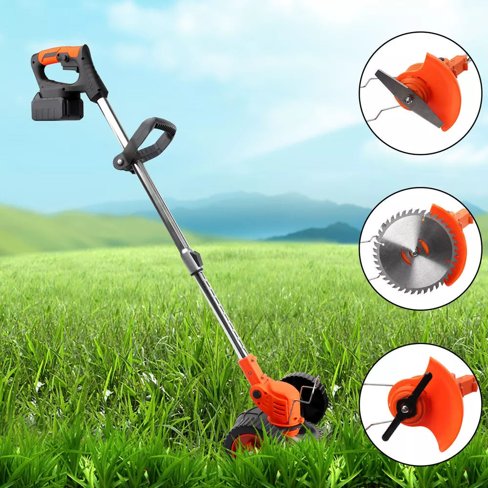 Cordless String Trimmer, Edger Weed Whacker Grass Eater Lawn Cutter w/2* Battery