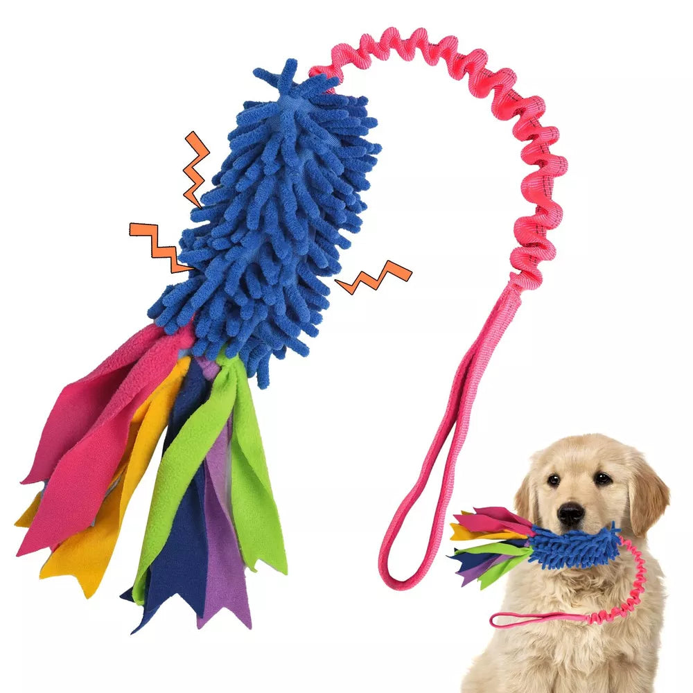 Dog Tug Toy,Dog Toys for Aggressive Chewers Dog Rope Toy with Strong Squeak - Ea