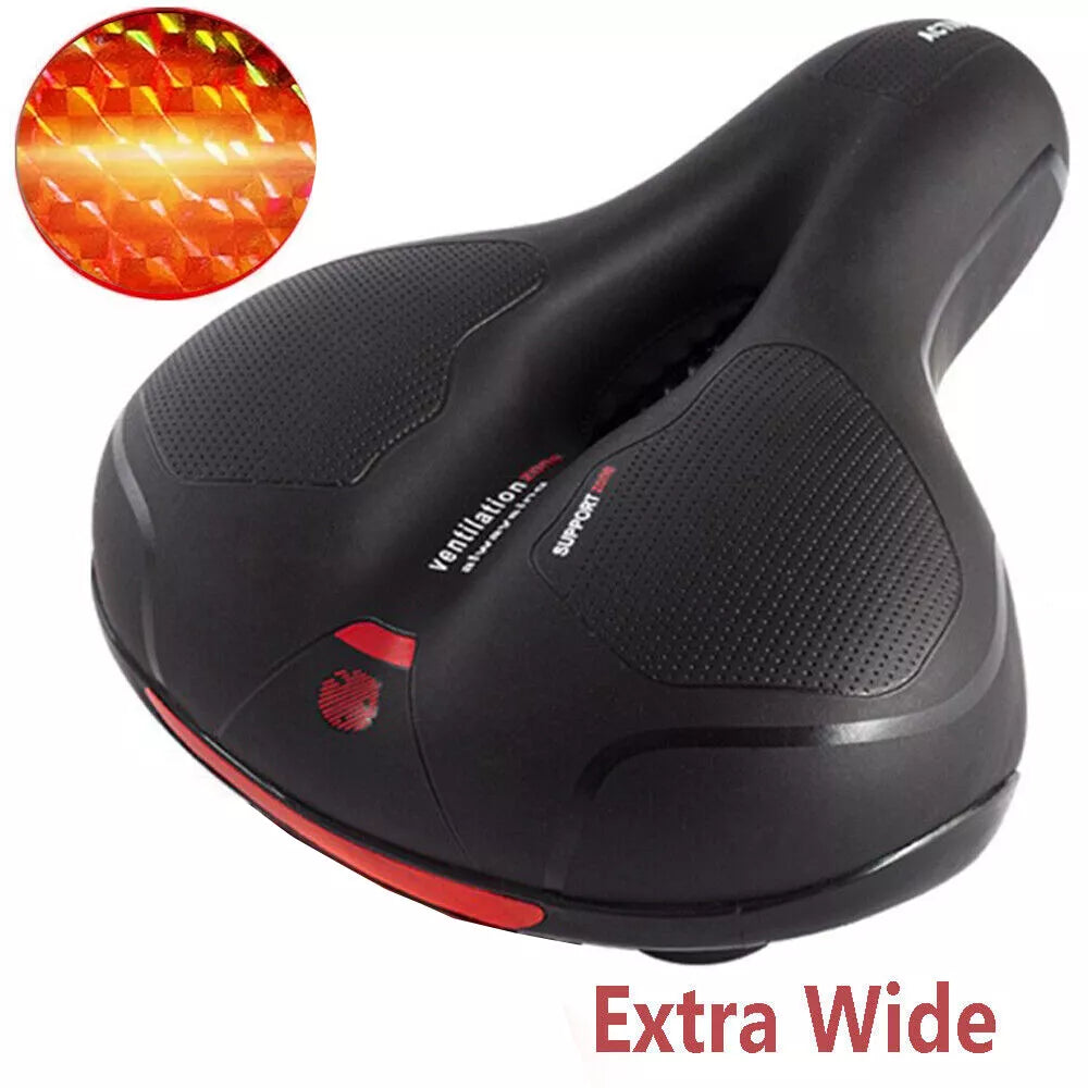 E-bike Bicycle Seat for Women Man Health Gel Bike Saddle Extra Wide Comfort Pad