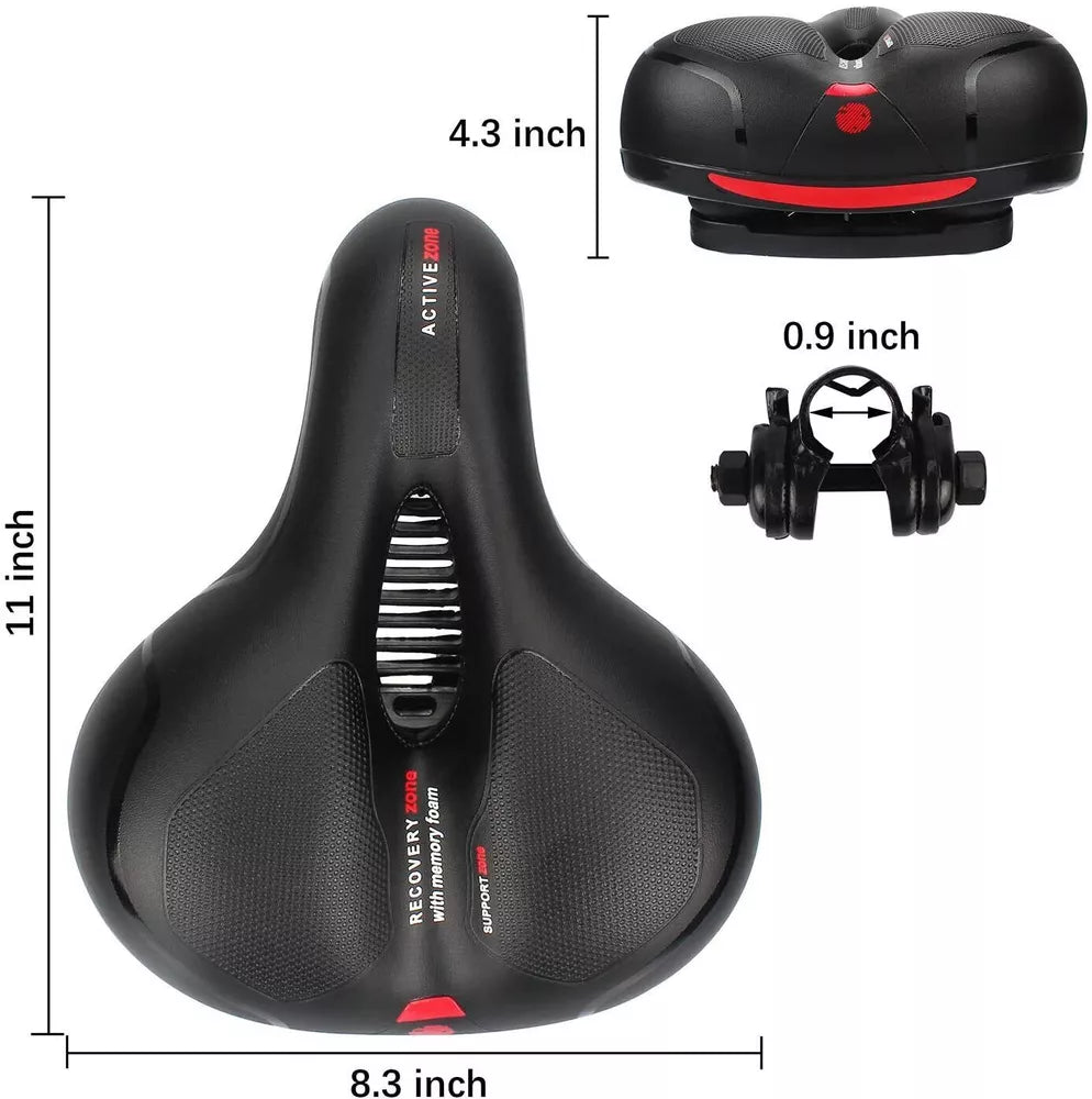 E-bike Bicycle Seat for Women Man Health Gel Bike Saddle Extra Wide Comfort Pad