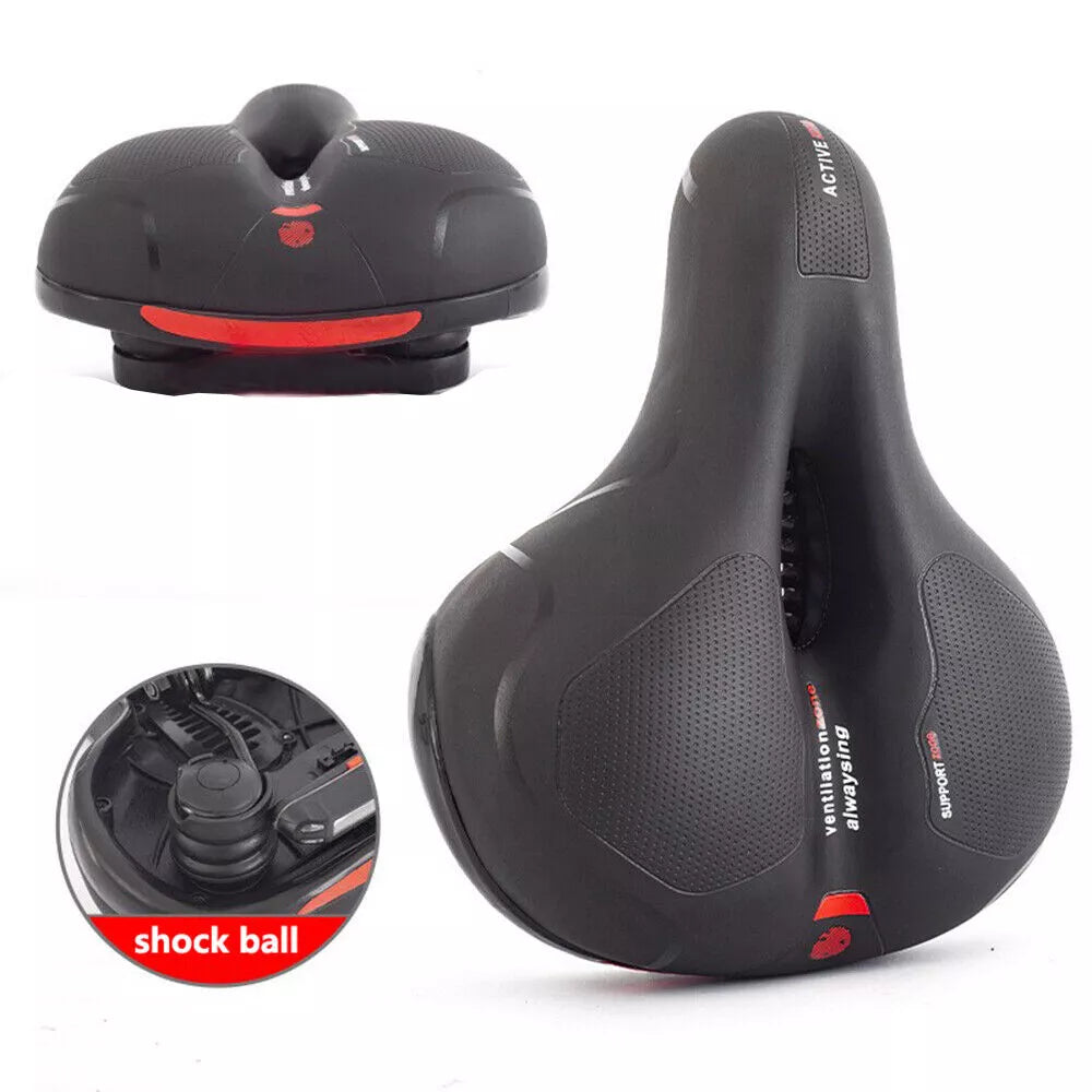 E-bike Bicycle Seat for Women Man Health Gel Bike Saddle Extra Wide Comfort Pad