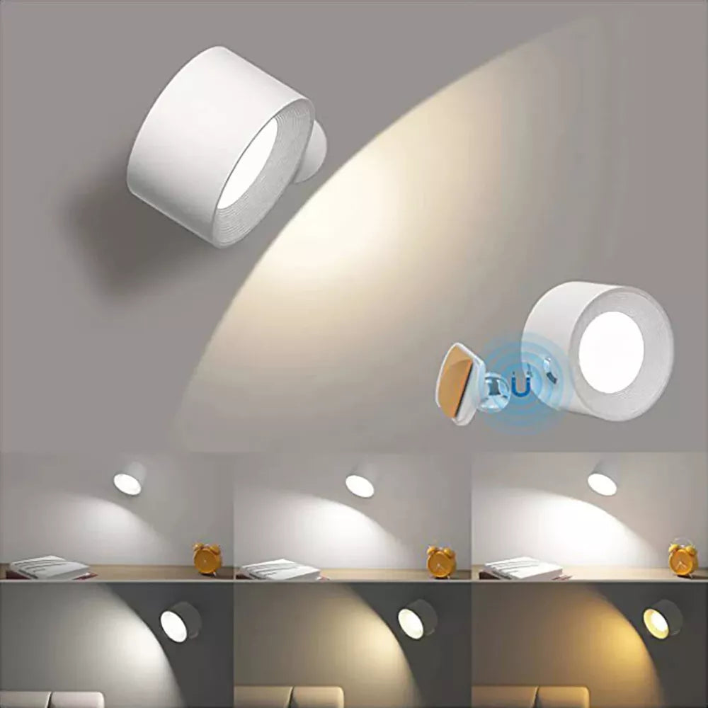 Easystick Cordless Wall Lamp, Rechargeable Led Magnetic Wall Light 360° Rotation