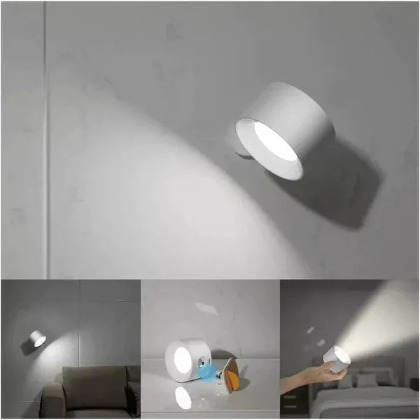 Easystick Cordless Wall Lamp, Rechargeable Led Magnetic Wall Light 360° Rotation