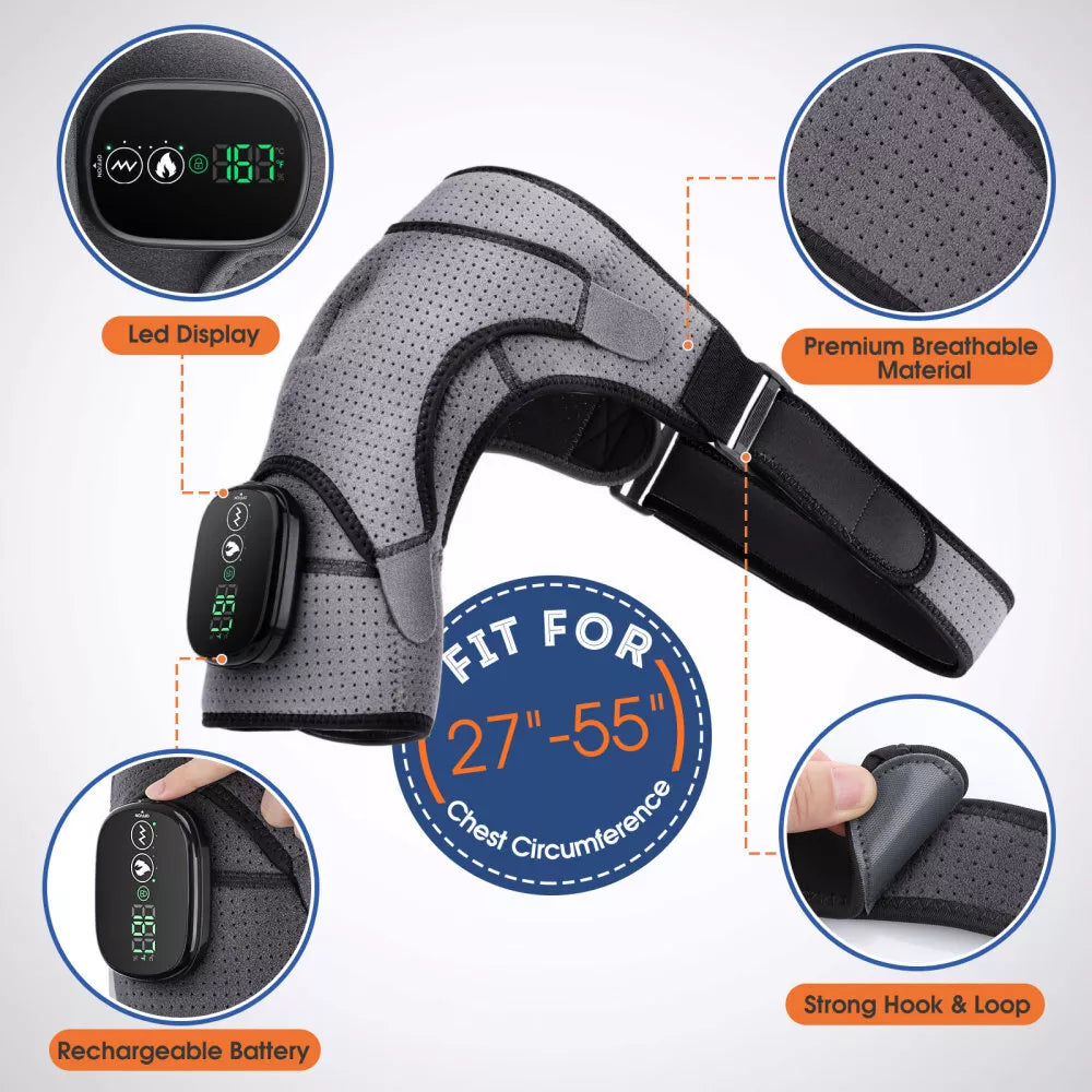 Electric Heating Shoulder Wrap Vibration Massager Heated Knee Support PainRelief