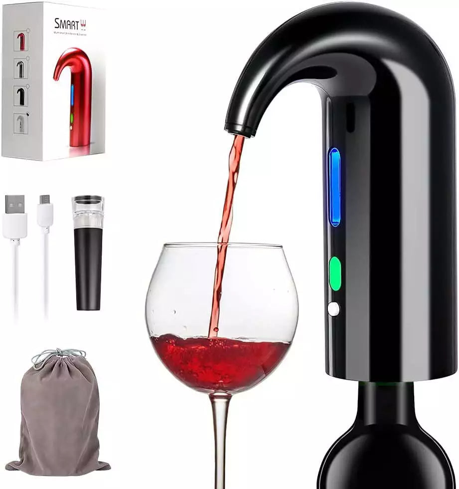 Electric Wine Aerator, Electric Wine Pourer and Wine Dispenser Pump, Multi-Smart