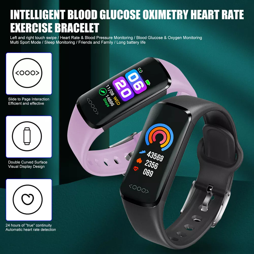 Fitness Activity Tracker Body Temperature Heart Rate Sport Fit@bit Smart Watch