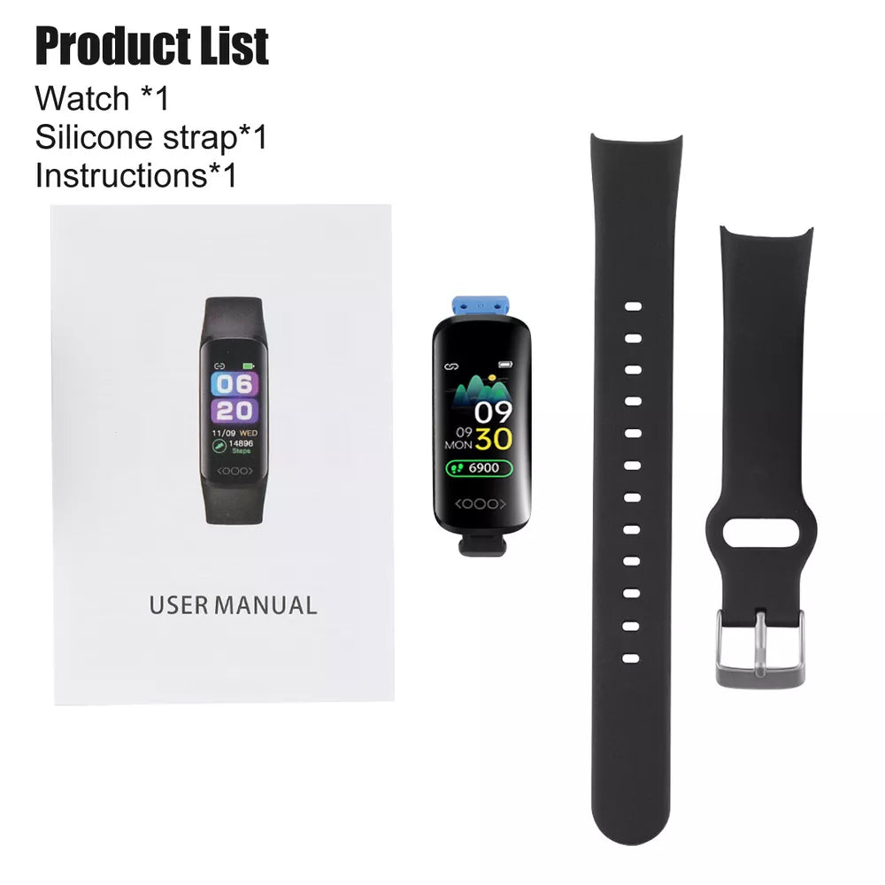 Fitness Activity Tracker Body Temperature Heart Rate Sport Fit@bit Smart Watch