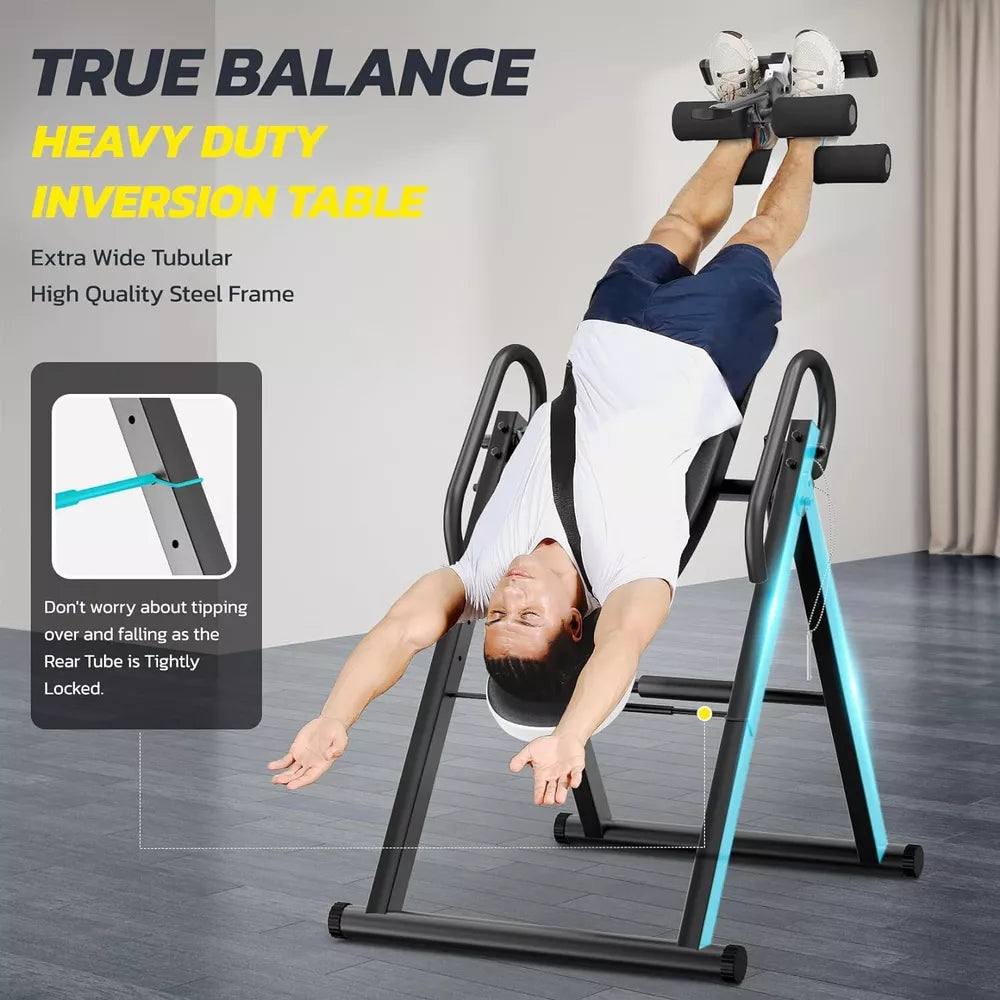 Foldable Inversion Table for Back Pain Relief Heavy Duty Back Stretcher Machine