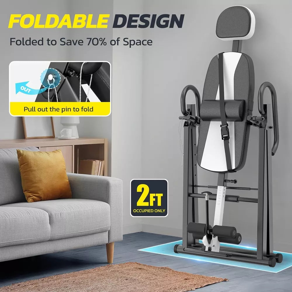 Foldable Inversion Table for Back Pain Relief Heavy Duty Back Stretcher Machine