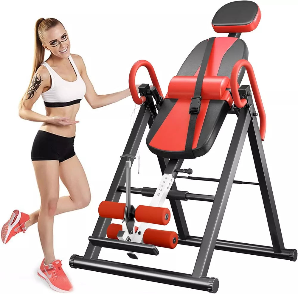 Foldable Inversion Table for Back Pain Relief Heavy Duty Back Stretcher Machine