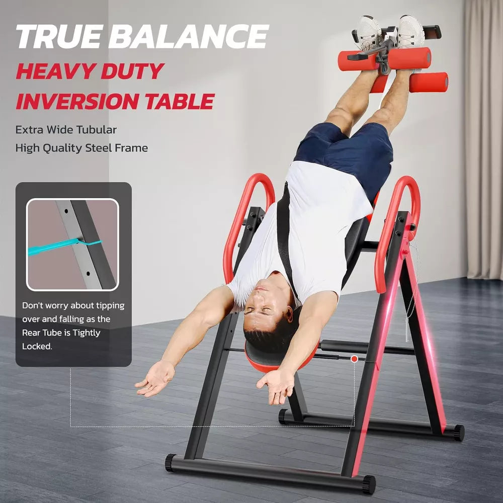 Foldable Inversion Table for Back Pain Relief Heavy Duty Back Stretcher Machine