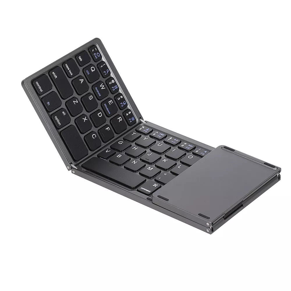 Foldable Wireless Bluetooth Keyboard with Touchpad Rechargeable Ultra-Thin N4Z9