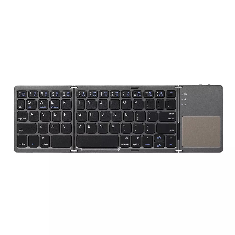 Foldable Wireless Bluetooth Keyboard with Touchpad Rechargeable Ultra-Thin N4Z9