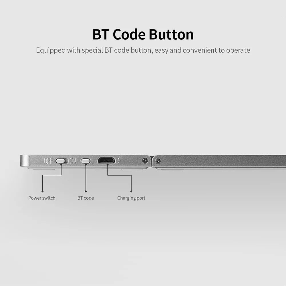 Foldable Wireless Bluetooth Keyboard with Touchpad Rechargeable Ultra-Thin N4Z9