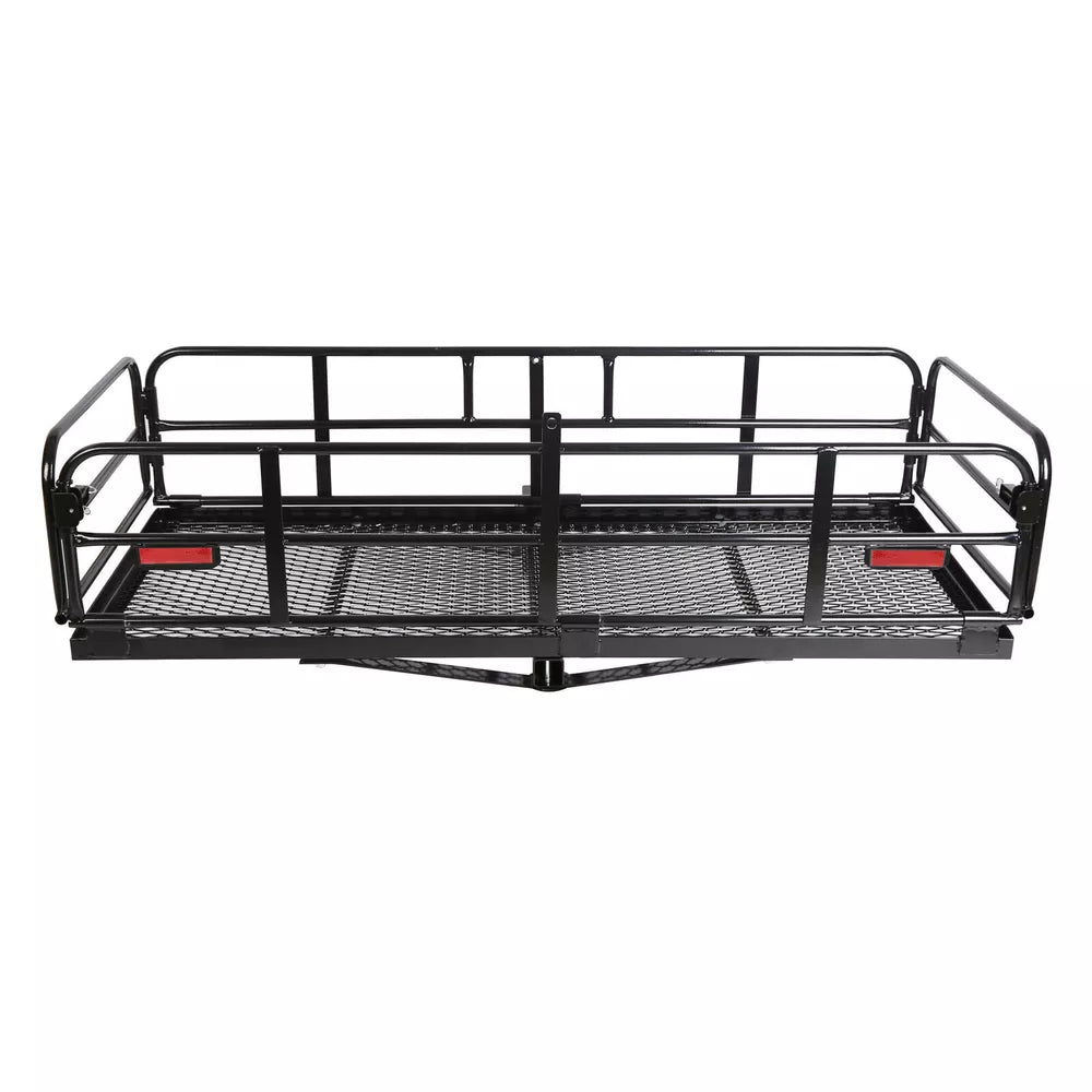 Folding Trailer Hitch Cargo Carrier Basket Luggage Rack Carrier Storage For SUV