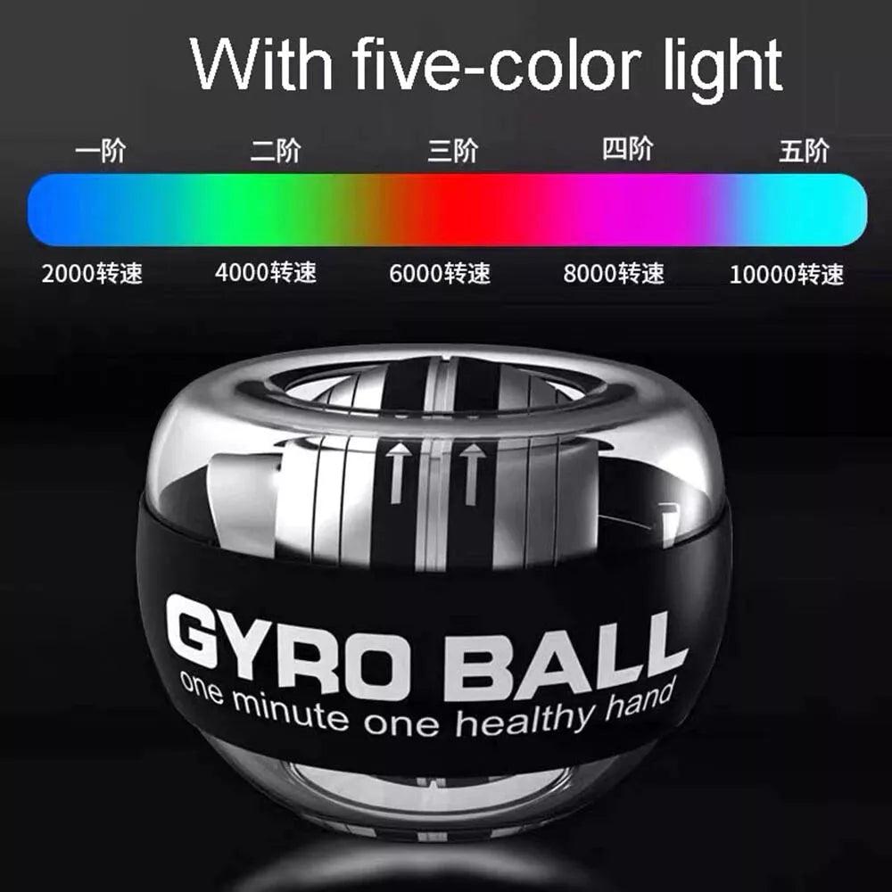 Gyro Ball Advanced Auto Gyro Wrist Hand Grip Forearm Rehab Strength Training