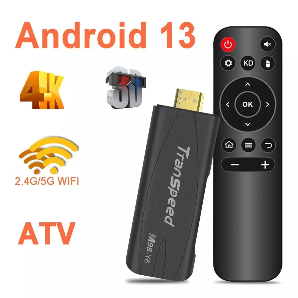 HDMI Android Streaming TV Stick Wifi Voice Assistant Remote Control Media Player