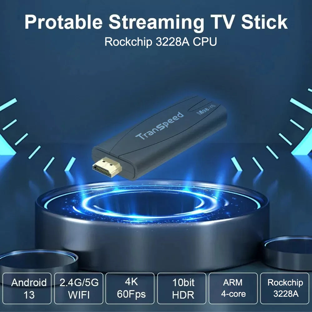 HDMI Android Streaming TV Stick Wifi Voice Assistant Remote Control Media Player