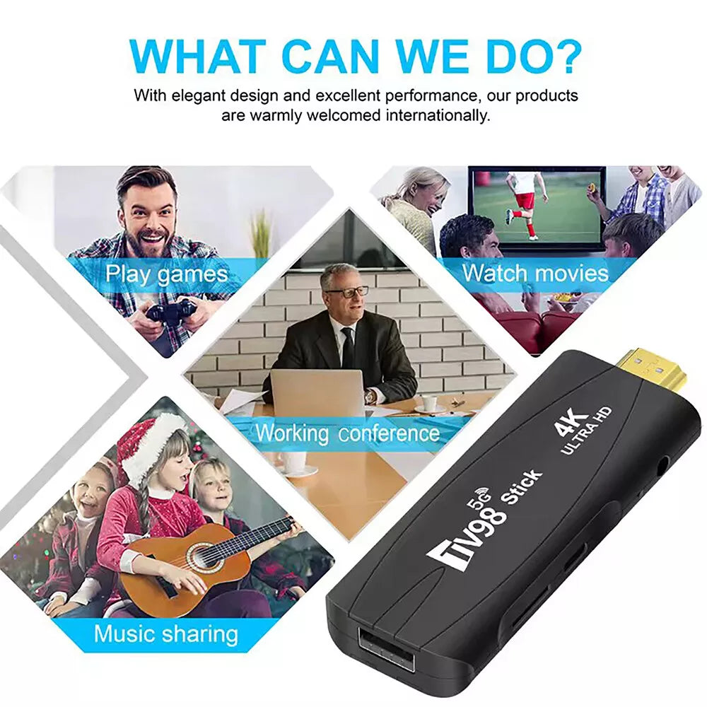 HDMI Android Streaming TV Stick Wifi Voice Assistant Remote Control Media Player