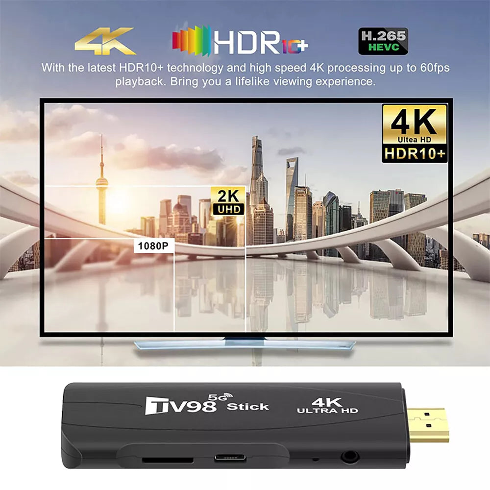 HDMI Android Streaming TV Stick Wifi Voice Assistant Remote Control Media Player