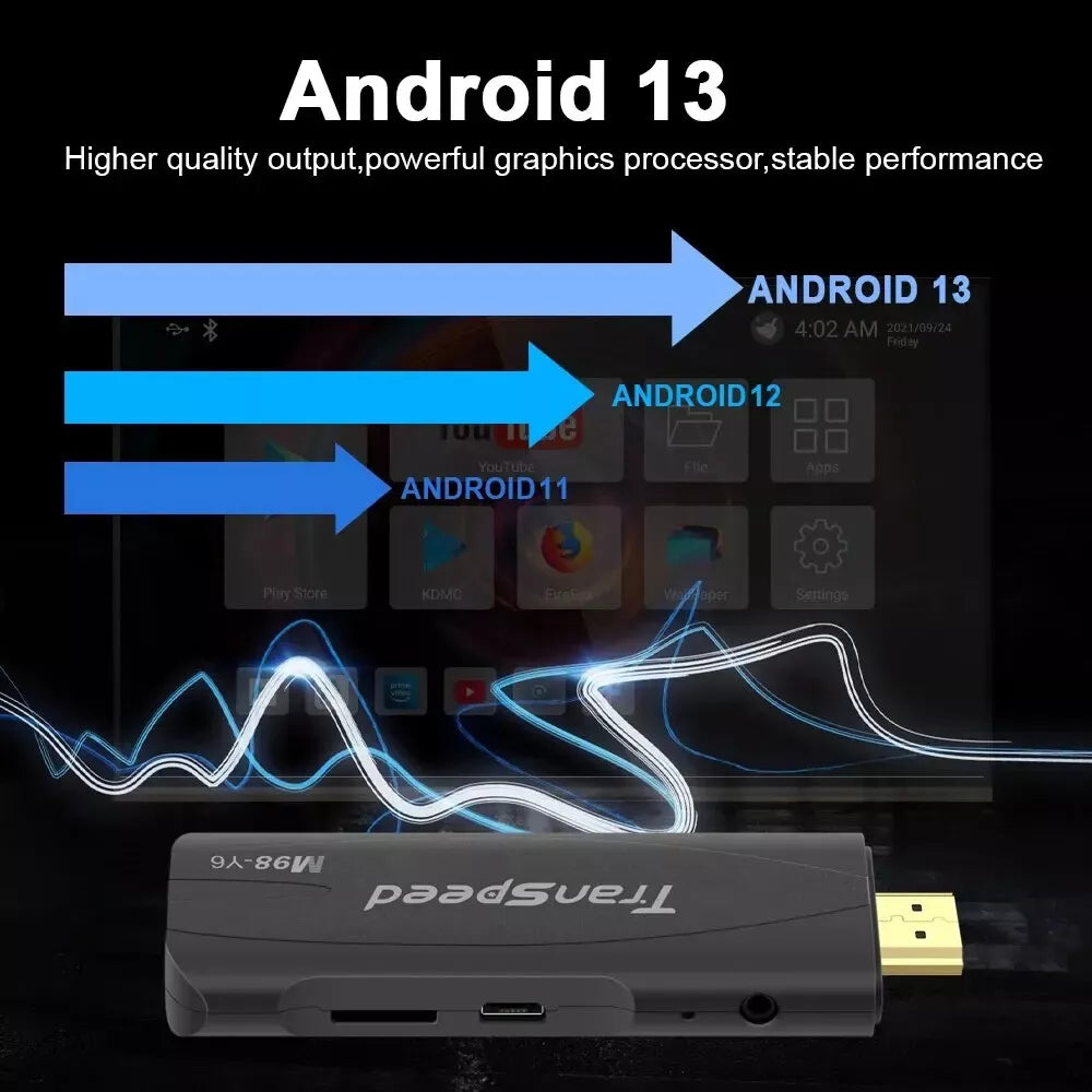 HDMI Android Streaming TV Stick Wifi Voice Assistant Remote Control Media Player