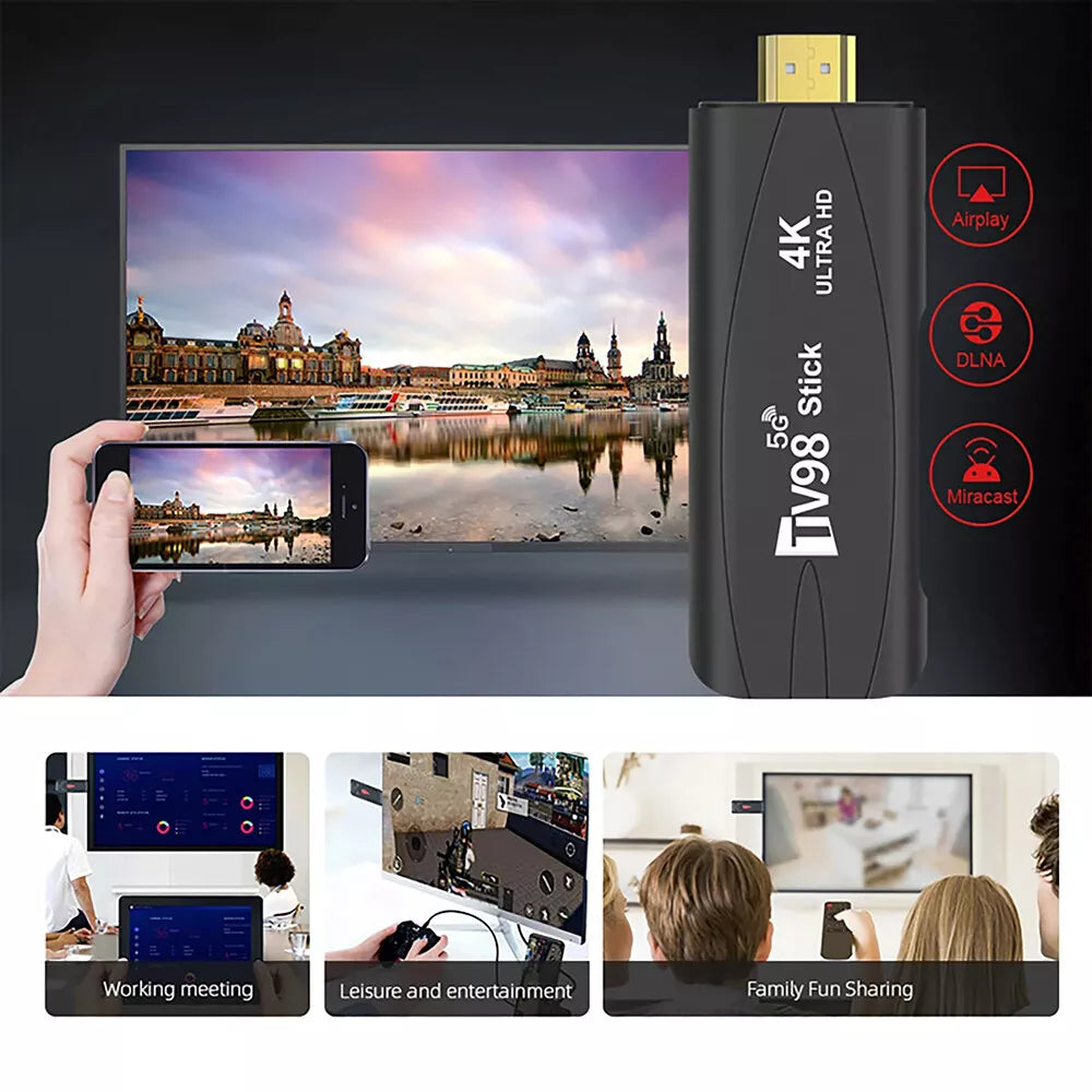 HDMI Android Streaming TV Stick Wifi Voice Assistant Remote Control Media Player