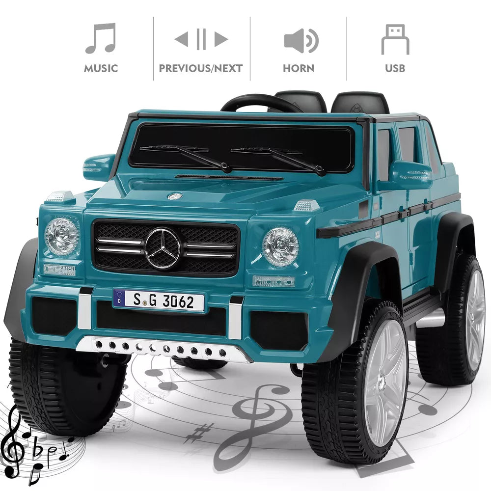 JOYLDIAS Blue Electric 12V Battery Kids Ride On Car Truck Gift w/ MP3,LED,Remote