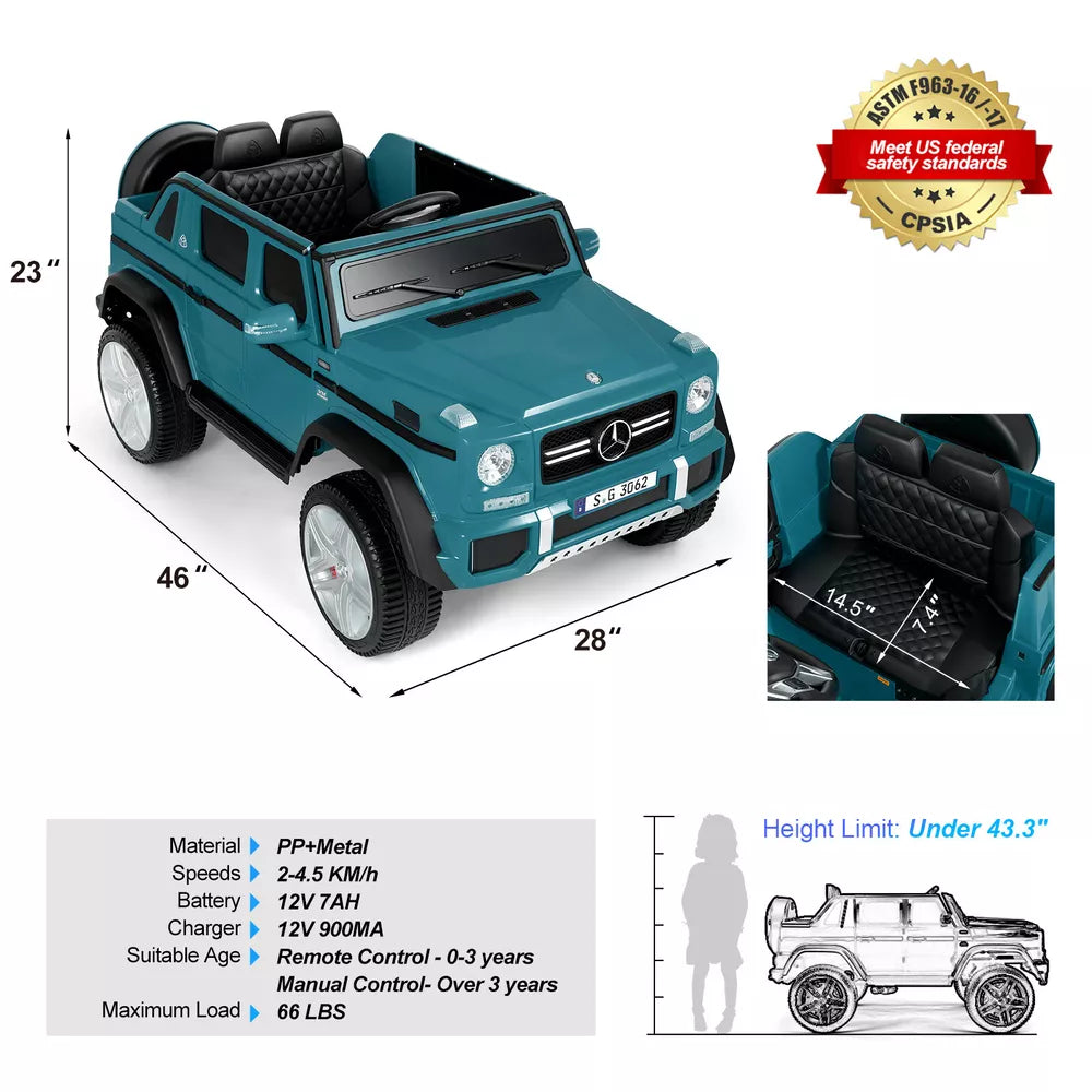 JOYLDIAS Blue Electric 12V Battery Kids Ride On Car Truck Gift w/ MP3,LED,Remote