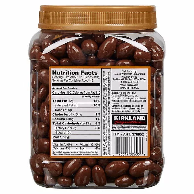 🔥 Kirkland Signature Milk Chocolate Covered Almonds 3Lb 🔥