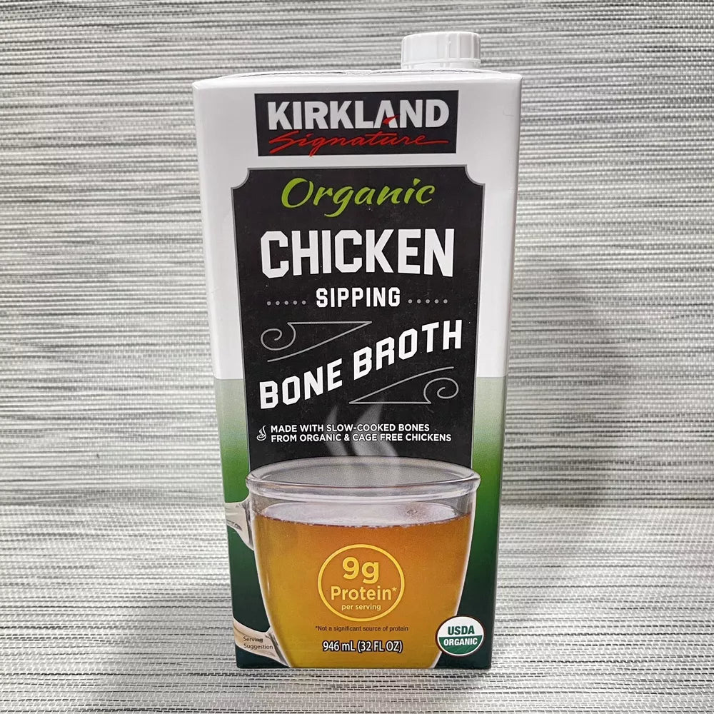 Kirkland Signature Organic Chicken Bone Broth 4 Pack 32 Fl Oz