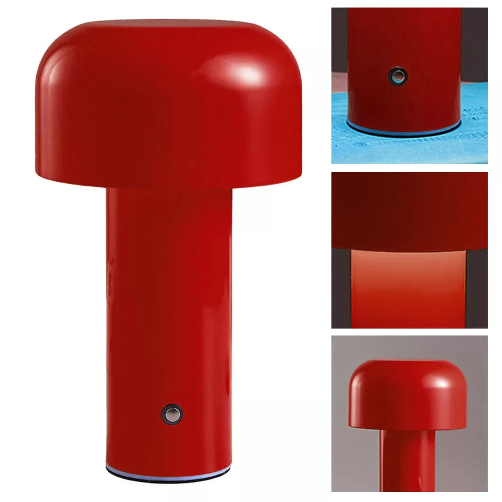 LED Mushroom Lamp Metal Lampshade Stepless Dimming Table Light For Bedroom YAN