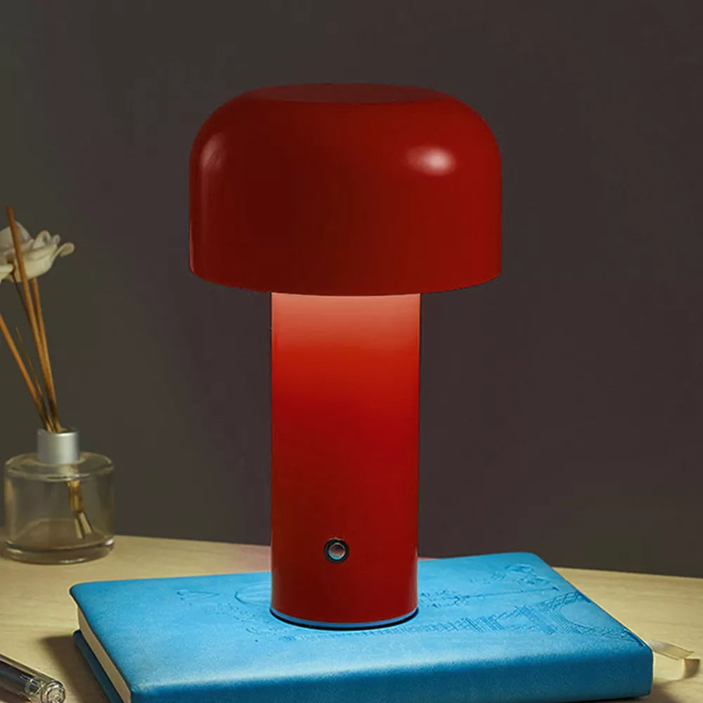 LED Mushroom Lamp Metal Lampshade Stepless Dimming Table Light For Bedroom YAN