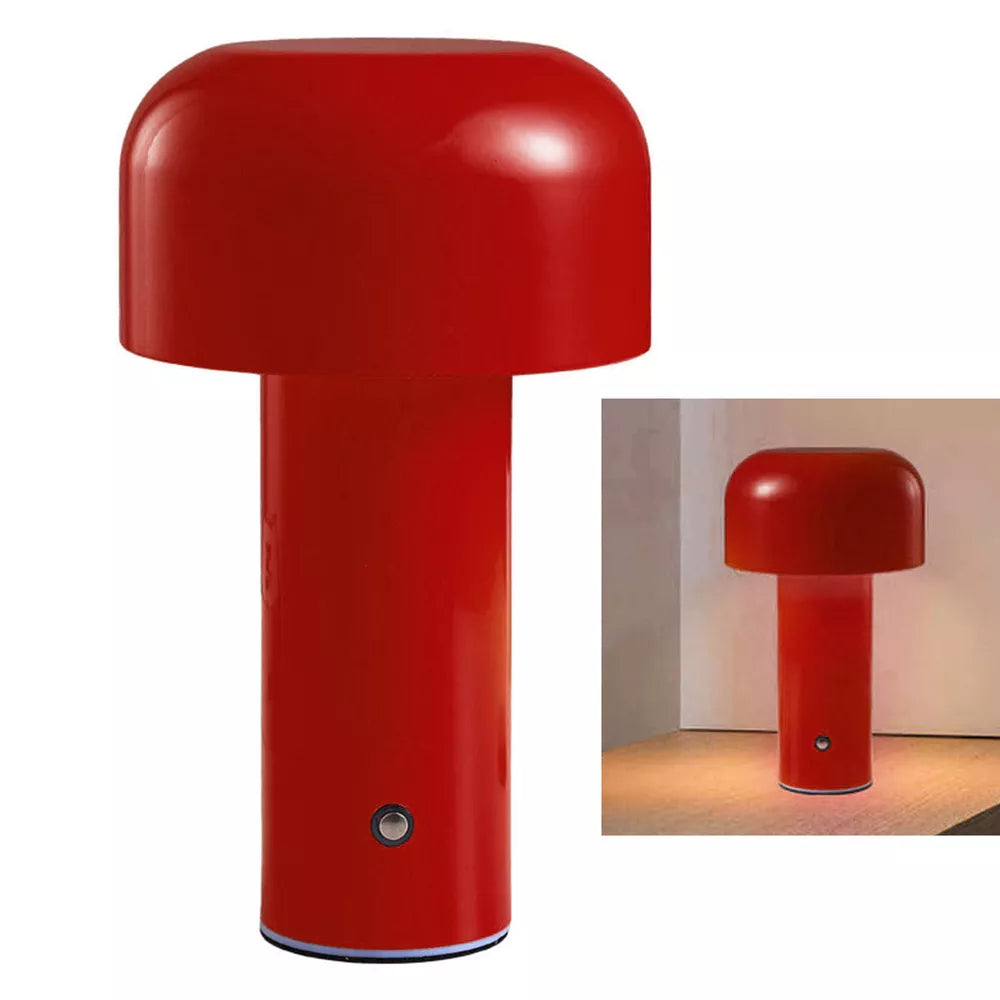 LED Mushroom Lamp Metal Lampshade Stepless Dimming Table Light For Bedroom YAN