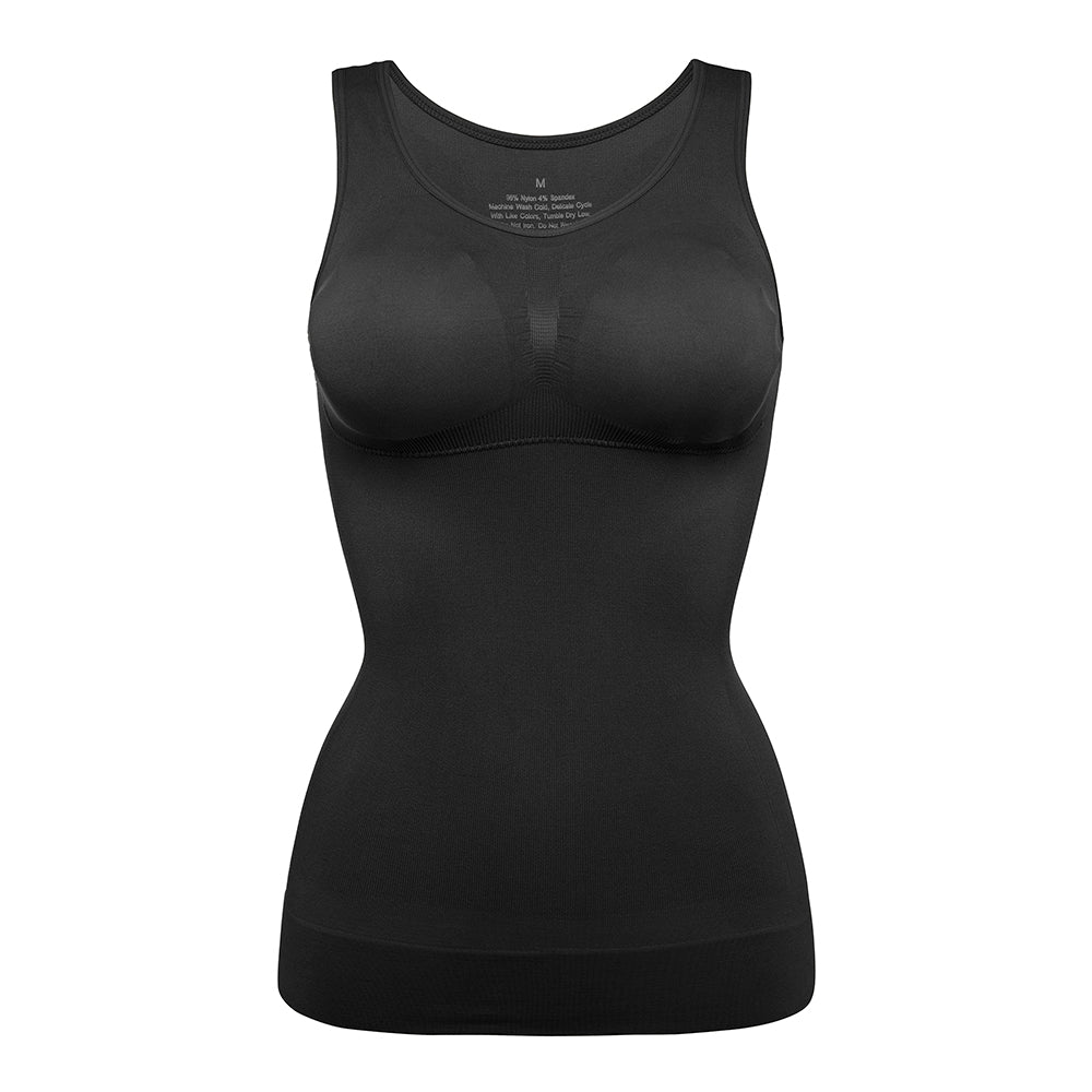 Ladies Slimming Tank Tops Tummy Control Cami Shaper With Bra Seamless Shaper TBN