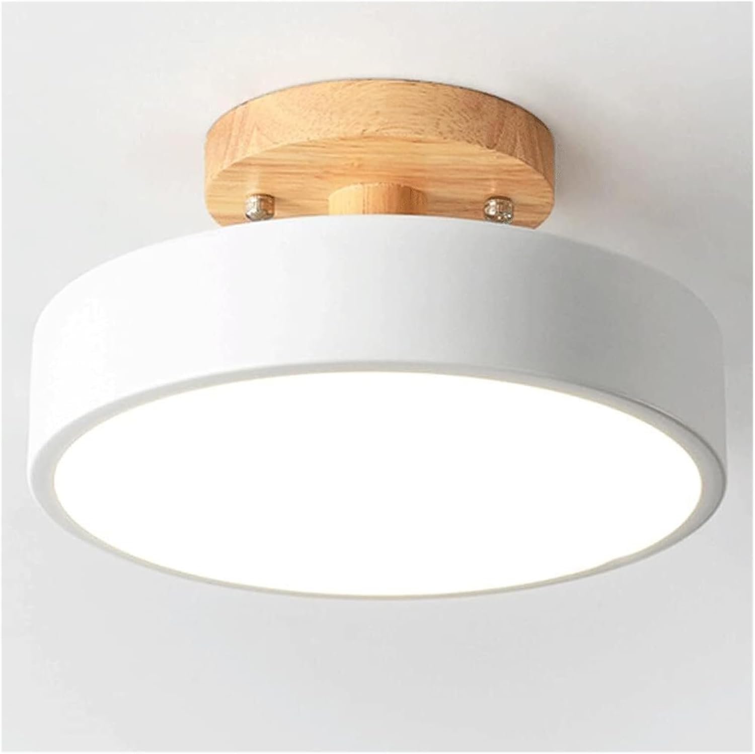 Nordic Log Round LED Semi-Flush Mount Ceiling Light