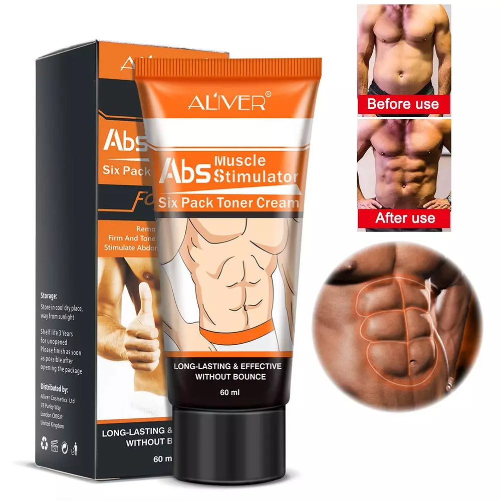 AL'IVER Abdominal Muscle Toner Sweat Enhancer Cream Belly Fat Burner Body Slim