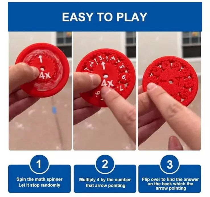 Math Fidget Spinners Fidget Spinner Toy Number Fidget Toy (9 Colors Per Pack)