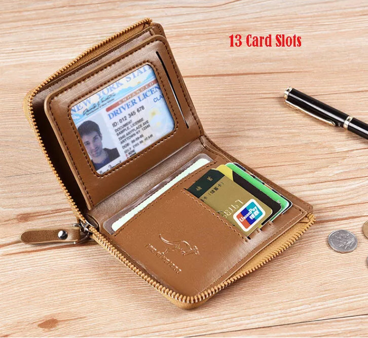 Men Men's RFID Blocking Leather Wallet T1 Credit Card ID Durable Waterproof