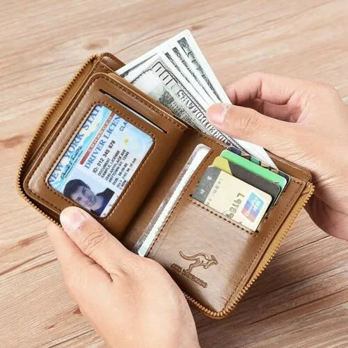 Men Men's RFID Blocking Leather Wallet T1 Credit Card ID Durable Waterproof