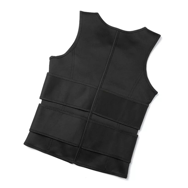 Men Neoprene Sauna Sweat Vest Body Shaper Waist Trainer Top Fat Burner Shapewear