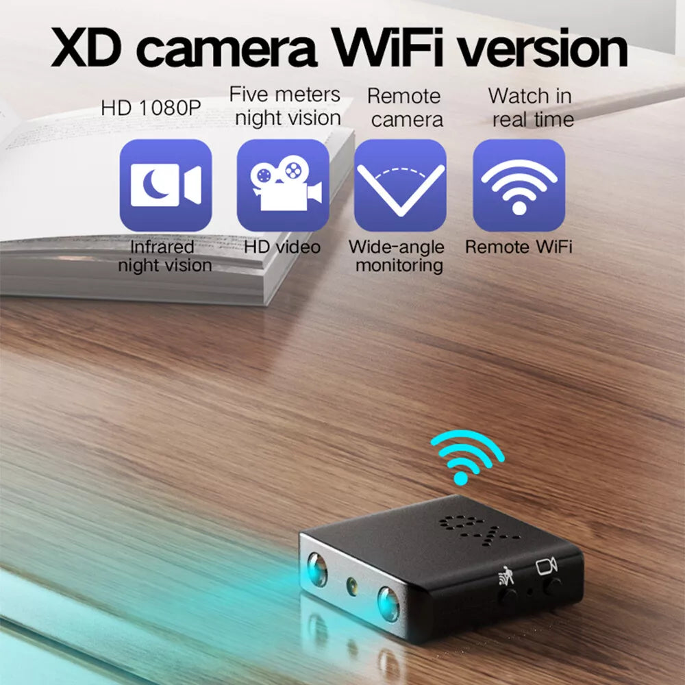 Mini Secret Camera Full HD 1080P Home Security Camcorder Night Vision Micro Cam